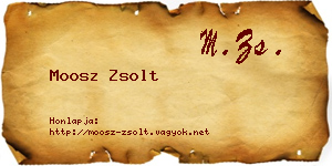 Moosz Zsolt névjegykártya